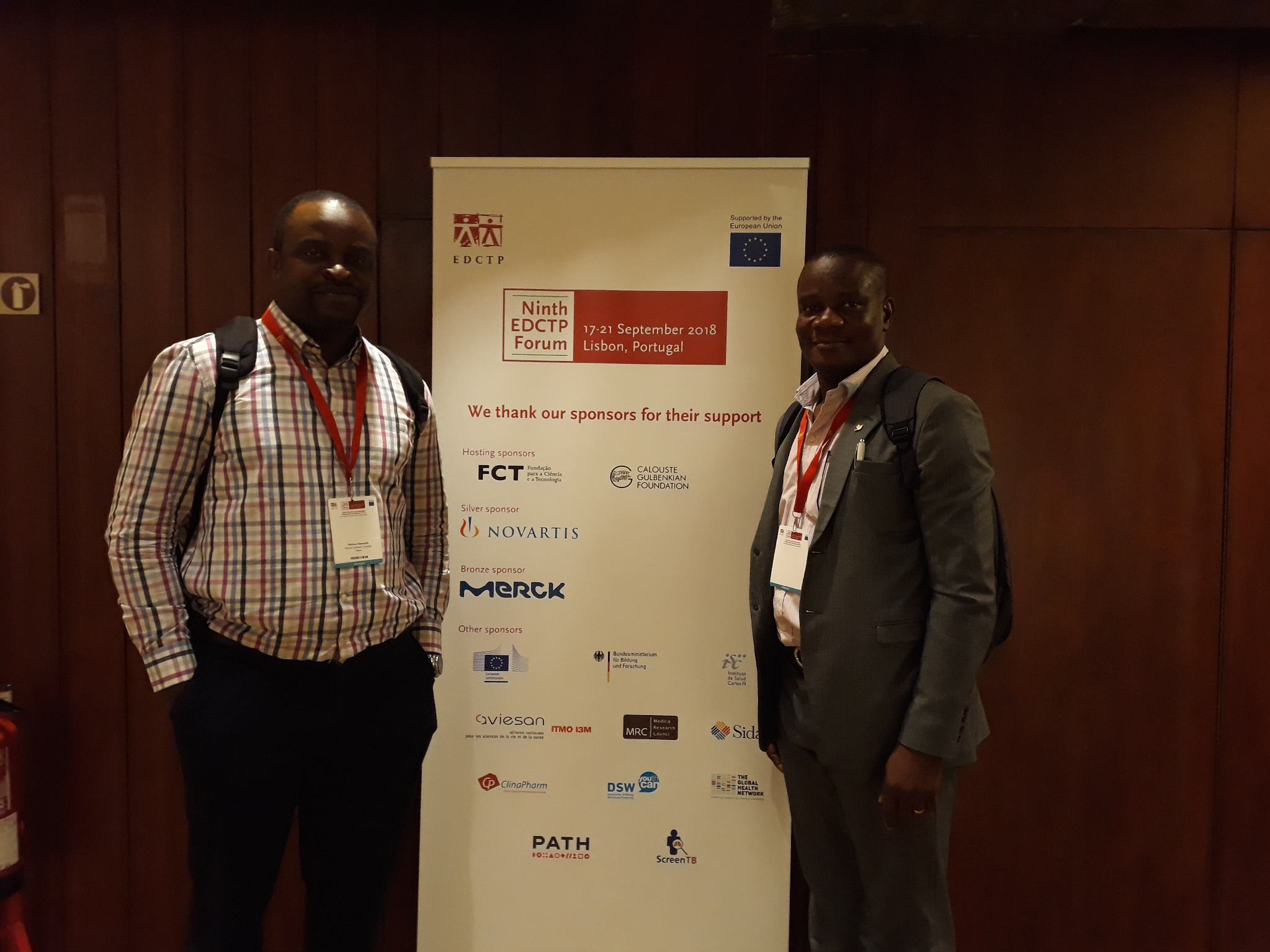 CRTN founding members at the EDCTP Forum sponsors board, Lisbon 2018